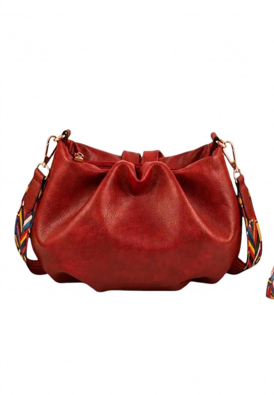 NEW LE MIEL women's aztec crossbody bag in red
